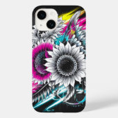 Mystiek Tattoo Vibe Levendige Zonnebloemen Case-Mate iPhone Case (Achterkant)