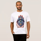 Mystiek Third Eye Hand Art t shirt ontwerp (Voorkant volledig)