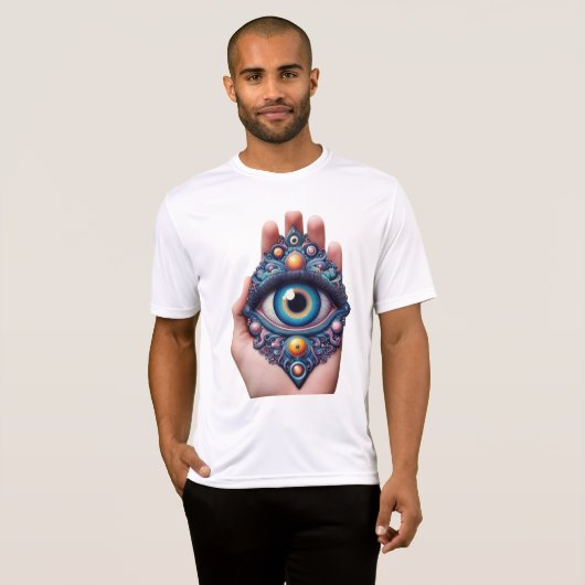 Mystiek Third Eye Hand Art t shirt ontwerp (Voorkant volledig)