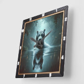 Mystiek Tijgerbos uurwerk Vierkante Klok (Hoek)