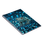 Mystiek van de blauwe dimensionale kikker op Blue  Notitieboek (Rechterzijde)