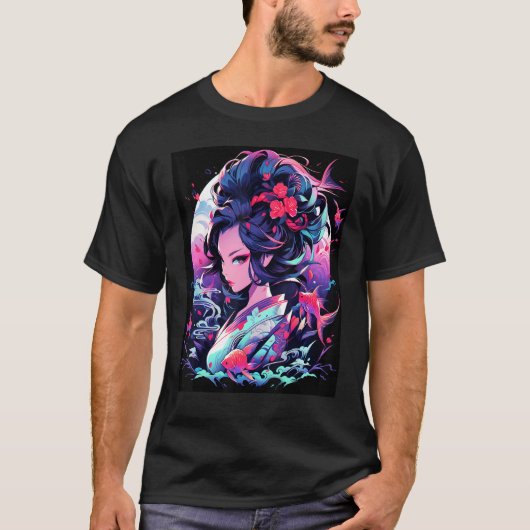 Mystiek van de Geisha belichaming traditie ontwerp T-shirt (Voorkant)