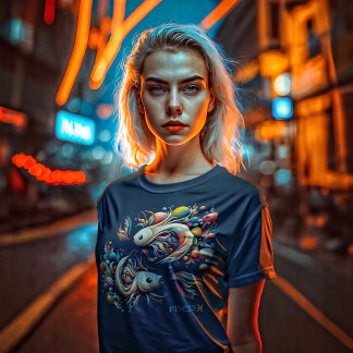 Mystiek Vissen Zodiac teken T-shirt