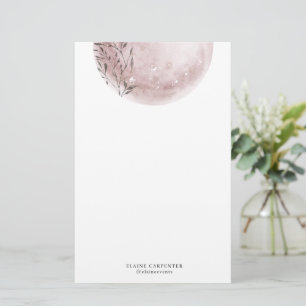 Mystiek Volle Maan Blush Roze Stationery Papier