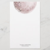 Mystiek Volle Maan Blush Roze Stationery Papier (Voorkant)
