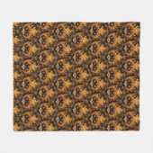 Mystiek vuur kat mandala ontwerp fleece deken (Voorkant (Horizontaal))