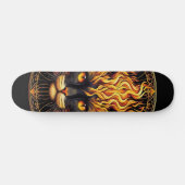 Mystiek vuur kat mandala ontwerp persoonlijk skateboard (Horizontaal)