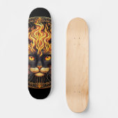 Mystiek vuur kat mandala ontwerp persoonlijk skateboard (Voorkant)
