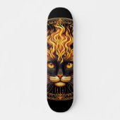 Mystiek vuur kat mandala ontwerp persoonlijk skateboard (Voorkant)