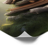 MYSTIEK VUURHOUT GESTAPELDE KUNST POSTER (Hoek)