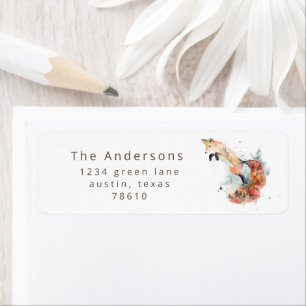 mystiek waterverf bosgebied etiket