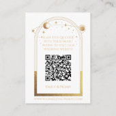 Mystiek Wit Goud Bruiloft Website RSVP QR Code Informatiekaartje (Achterkant)