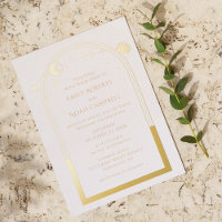 Mystiek Wit Goud Celestial Zon Maan Sterren Folie