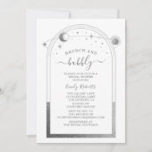 Mystiek wit zilver hemels Vrijgezellenfeest Kaart (Voorkant)