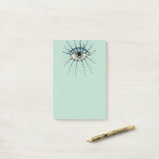 Mystiek Witchy Blue Eye Post-it® Notes (Op bureau)