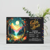 Mystiek Woodland Grove Baby shower Kaart (Staand voorkant)