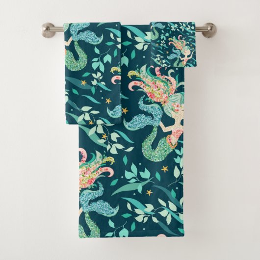 Mystiek Zeemeermin Patroon Bad Handdoek (Insitu)