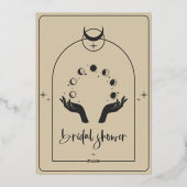 Mystiek Zodiac Tarot Celestial Vrijgezellenfeest Folie Uitnodiging (Achterkant)