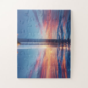 Mystiek Zwaard Wandkunst Bij Zonsondergang Legpuzzel
