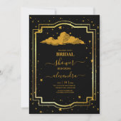 Mystiek Zwart Goud Celestial Stars Vrijgezellenfee Kaart (Voorkant)