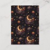 Mystiek Zwart Goud Hemelse Bruiloft QR code Informatiekaartje (Achterkant)