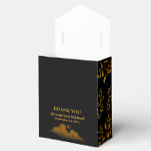 Mystiek Zwart Goud Wolken Maan Bruiloft Bedankdoosjes (Geopend)