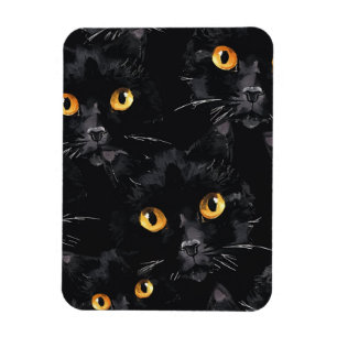 Mystiek zwart kattenogen patroon magneet