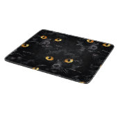 Mystiek zwart kattenogenpatroon snijplank (Hoek)