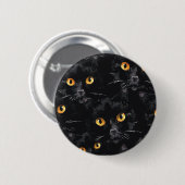 Mystiek Zwarte Kat Ogen Patroon Ronde Button 5,7 Cm (Voorkant /achterkant)