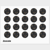 Mystiek Zwarte Kat Ogen Patroon Ronde Sticker (Vel)