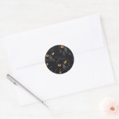Mystiek Zwarte Kat Ogen Patroon Ronde Sticker (Envelop)