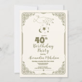  Mystieke 40e Verjaardagsuitnodiging Kaart (Voorkant)