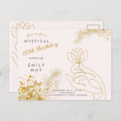 Mystieke 50ste verjaardag uitnodiging briefkaart (Voorkant / Achterkant)