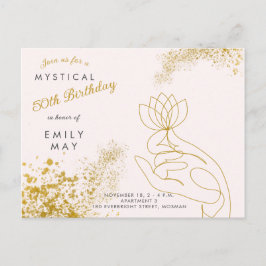 Mystieke 50ste verjaardag uitnodiging briefkaart