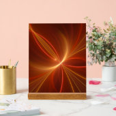 Mystieke Abstracte Fractal Art Moderne Warme Kleur Acryl Bord (Huwelijk)