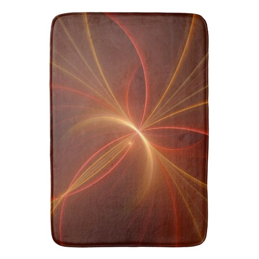 Mystieke Abstracte Fractal Art Moderne Warme Kleur Badmat (Voorkant Verticaal)