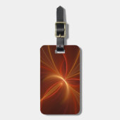 Mystieke Abstracte Fractal Art Moderne Warme Kleur Bagagelabel (Voorkant verticaal)