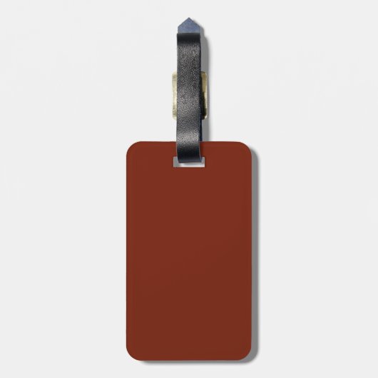 Mystieke Abstracte Fractal Art Moderne Warme Kleur Bagagelabel (Achterkant verticaal)