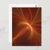 Mystieke Abstracte Fractal Art Moderne Warme Kleur Briefkaart (Voorkant / Achterkant)