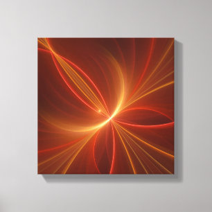 Mystieke Abstracte Fractal Art Moderne Warme Kleur Canvas Afdruk