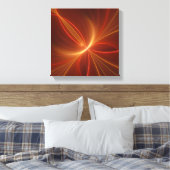 Mystieke Abstracte Fractal Art Moderne Warme Kleur Canvas Afdruk (Insitu (Slaapkamer))