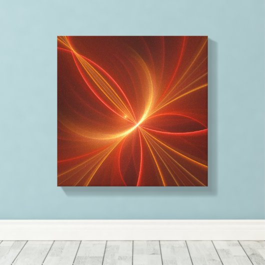 Mystieke Abstracte Fractal Art Moderne Warme Kleur Canvas Afdruk (Insitu (Houten vloer))