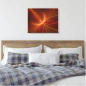 Mystieke Abstracte Fractal Art Moderne Warme Kleur Canvas Afdruk (Insitu (Slaapkamer))