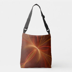 Mystieke Abstracte Fractal Art Moderne Warme Kleur Crossbody Tas