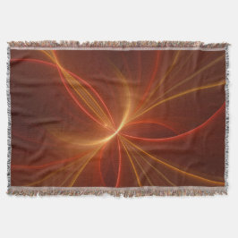 Mystieke Abstracte Fractal Art Moderne Warme Kleur Deken