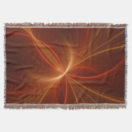 Mystieke Abstracte Fractal Art Moderne Warme Kleur Deken (Voorkant)