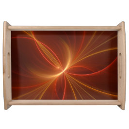 Mystieke Abstracte Fractal Art Moderne Warme Kleur Dienblad