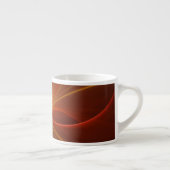Mystieke Abstracte Fractal Art Moderne Warme Kleur Espresso Kop (Rechts)