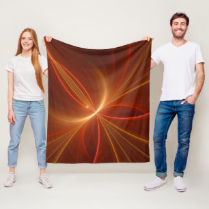 Mystieke Abstracte Fractal Art Moderne Warme Kleur Fleece Deken