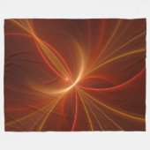 Mystieke Abstracte Fractal Art Moderne Warme Kleur Fleece Deken (Voorkant (Horizontaal))